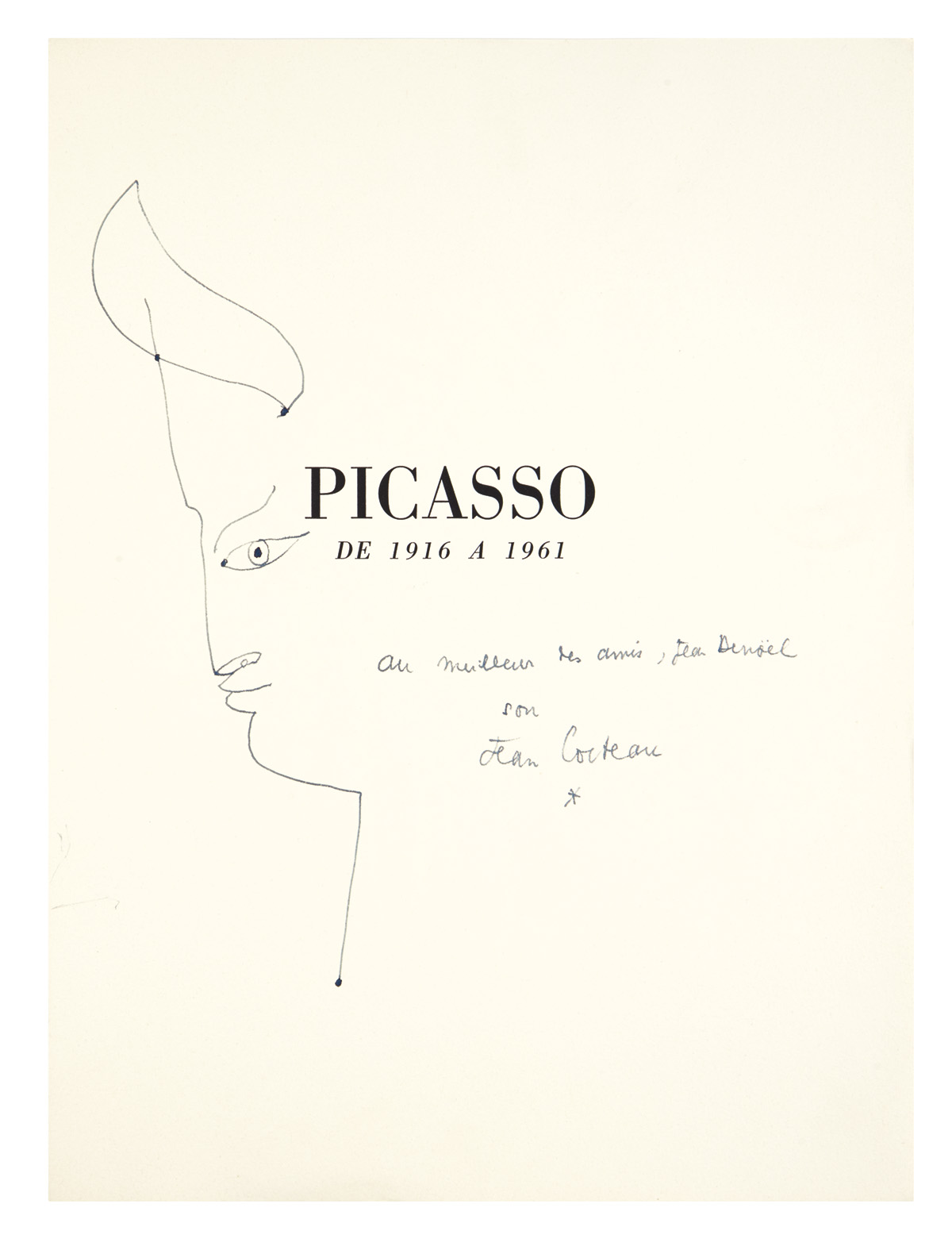 (PICASSO, PABLO.) Cocteau, Jean. Picasso de 1916 à 1961.